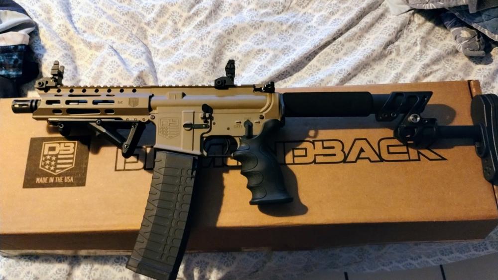 ODIN Works Zulu Adjustable Stock w/ Padded Pistol Buffer Tube and Back Plate - FDE - Customer Photo From Mario Lugo