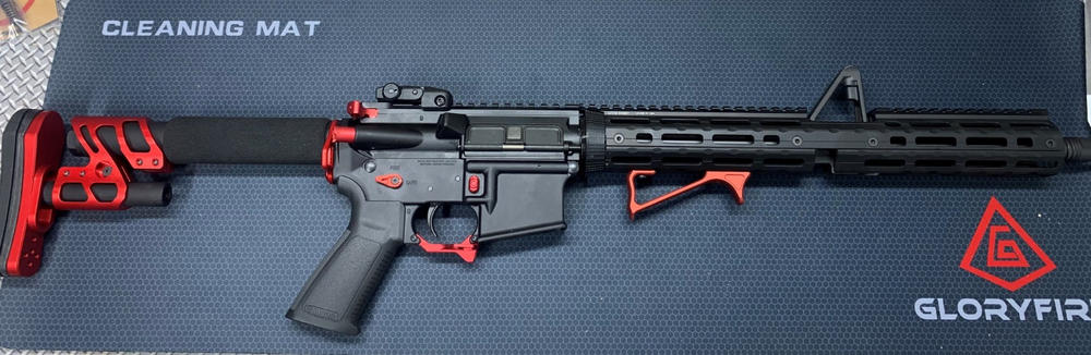 ODIN Works Zulu Adjustable Stock w/ Padded Pistol Buffer Tube and Back Plate - Red - Customer Photo From Thomas Marvel