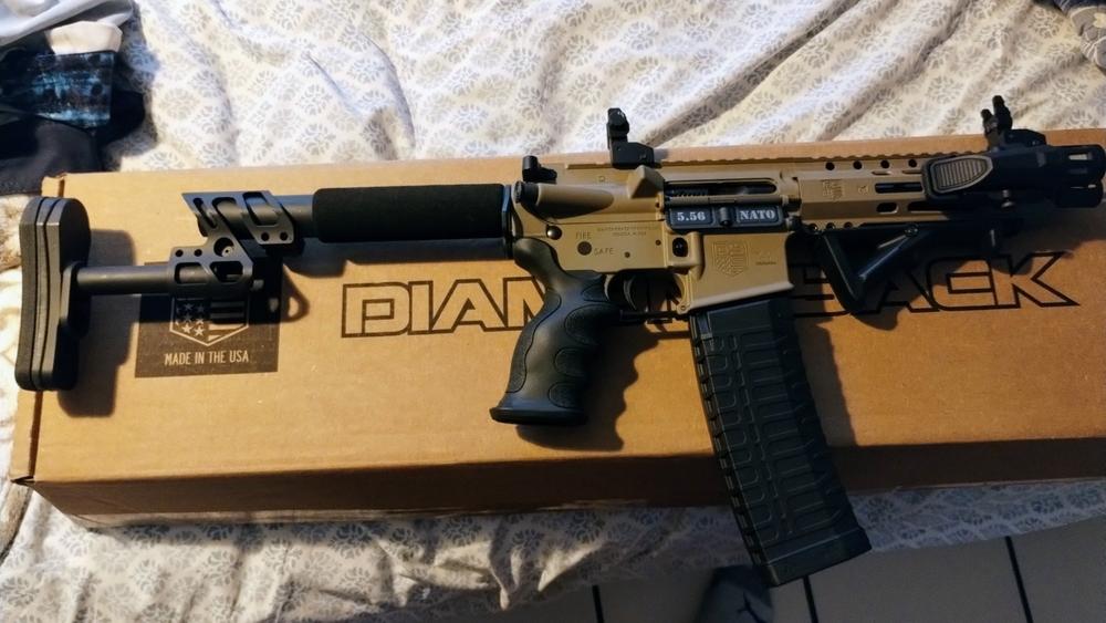 ODIN Works Zulu Adjustable Stock w/ Padded Pistol Buffer Tube and Back Plate - FDE - Customer Photo From Mario Lugo