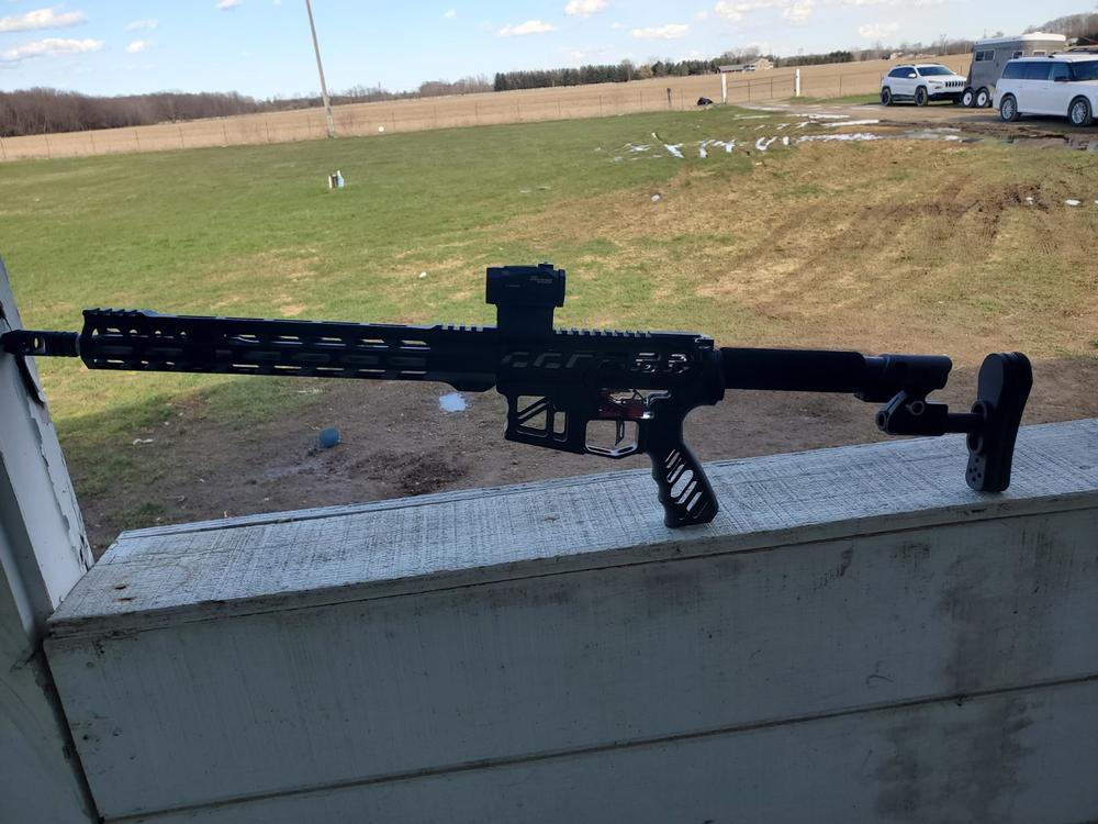 War Dog Industries Skeletonized Upper Receiver - Black - Customer Photo From Daniel Koss