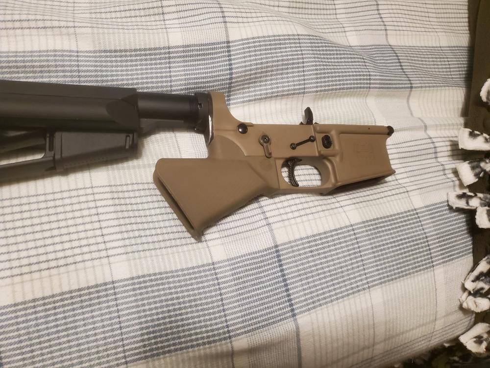 Sparrow Dynamics CRG-15 Compliant Rifle Grip - FDE - Customer Photo From Justin Wagner