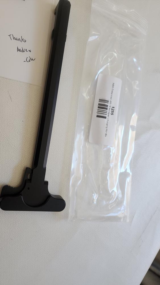 NBS Enhanced AR-15 Mil-Spec Charging Handle - Customer Photo From Andrew 