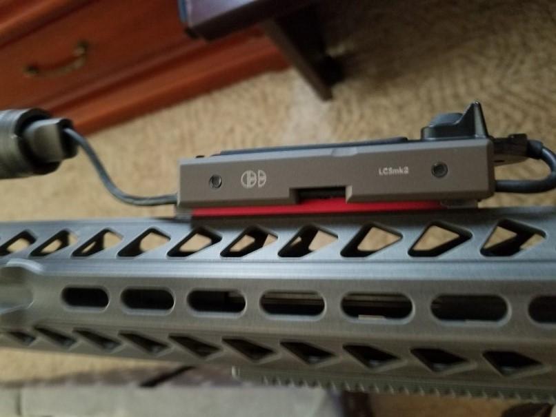 Strike Industries 7-Slot Link Rail Section w/ QD Mount (M-LOK & KeyMod Compatible) - Black - Red - Customer Photo From Brian Wagner