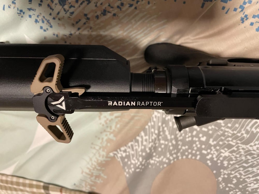 Radian Raptor Ambidextrous Charging Handle AR10/SR25 - FDE - Customer Photo From Mike Burngasser