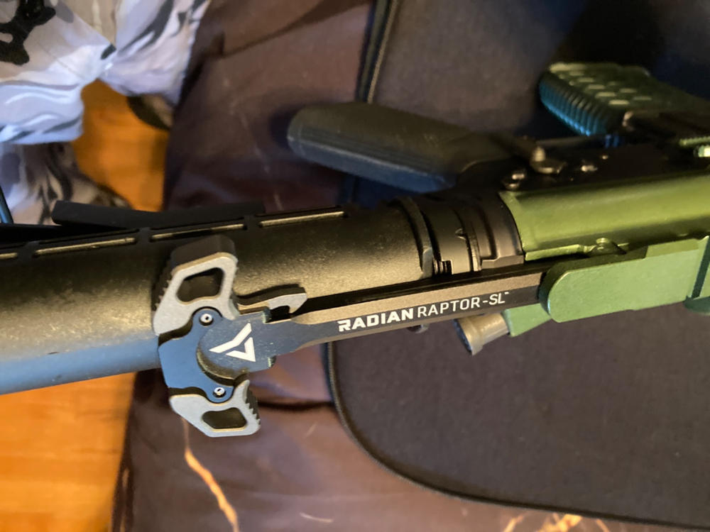 Radian Raptor-SL Ambidextrous Charging Handle - Tungsten Grey - Customer Photo From Hank Mitchell