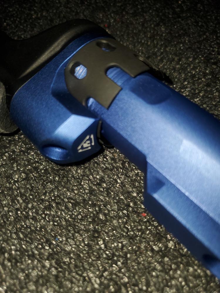 Strike Industries AR Receiver Enhanced Castle Nut with Extended QD Endplate - Blue - Customer Photo From Jim CUBER