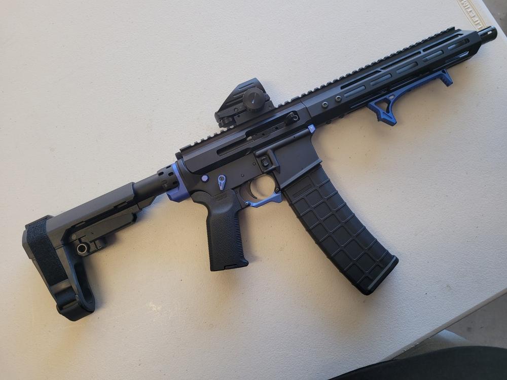 Strike Industries AR Receiver Enhanced Castle Nut with Extended QD Endplate - Blue - Customer Photo From Yoshio Mondragon