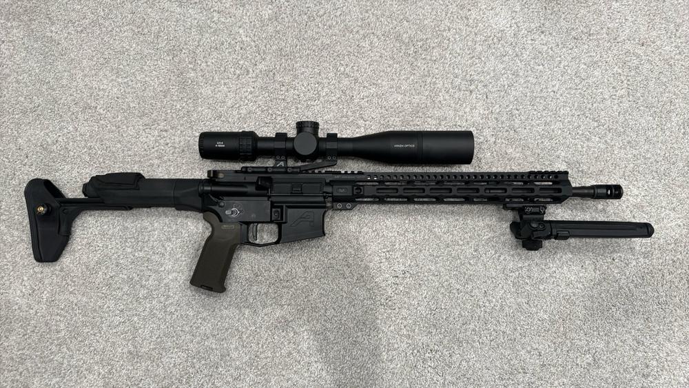 Faxon Match Series Firearms 16″ GUNNER 6mm ARC Midlength 416-R Stainless Nitride / Melonite 5R Nickel Teflon Extension Barrel - Customer Photo From Eric K