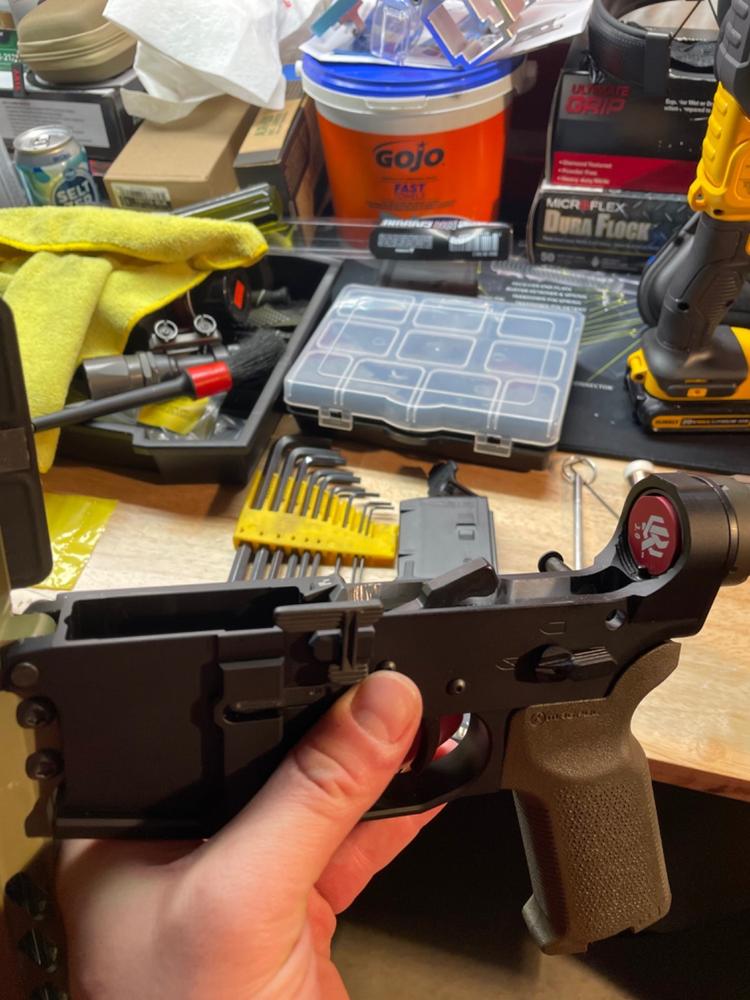 Strike Industries AR-15 Enhanced Lower Receiver Parts Kit LESS Trigger, Hammer & Disconnect for .223/5.56 - Customer Photo From Antony Powell