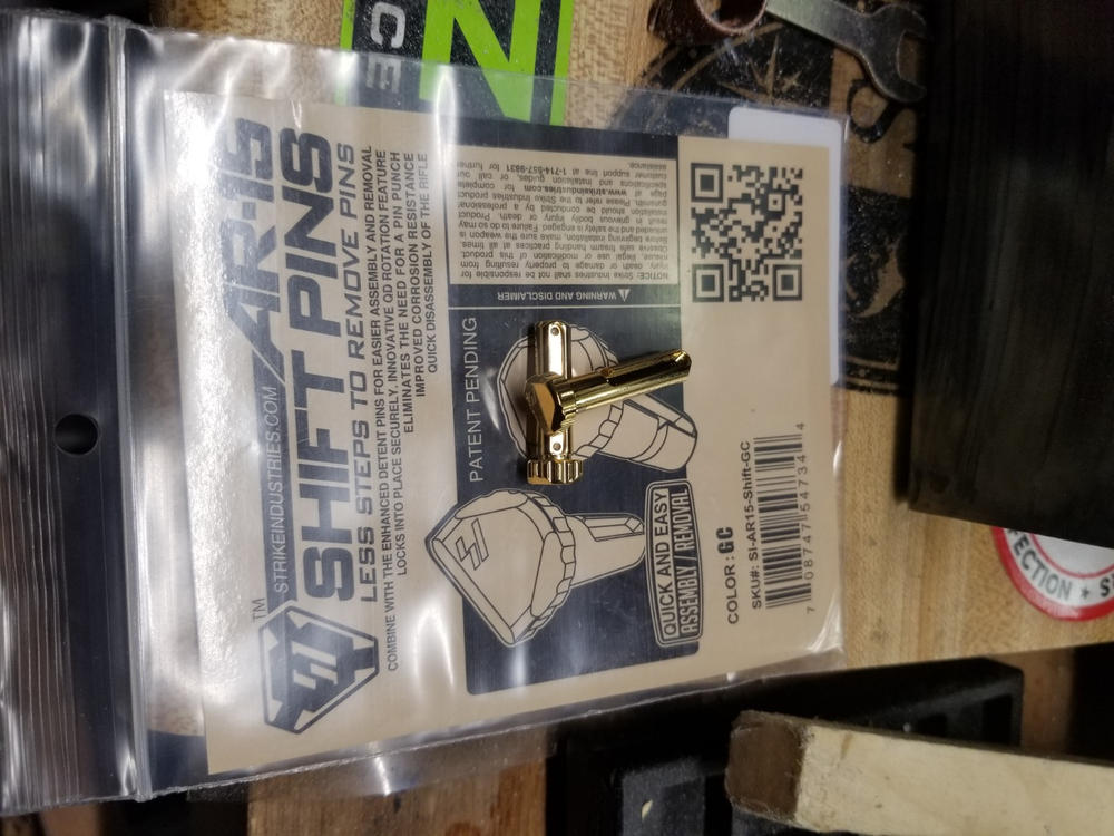 Strike Industries AR-15 Shift Pins - Gold - Customer Photo From Zack kasmar