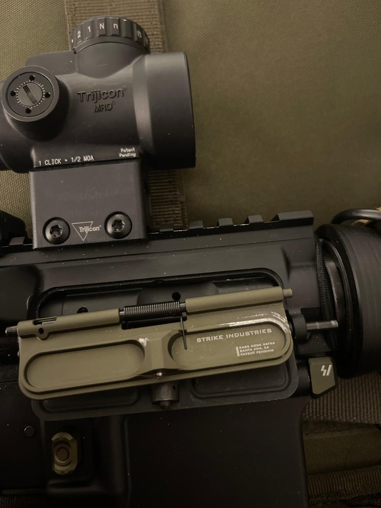 Strike Industries AR Billet Ultimate Dust Cover - OD Green - Customer Photo From Erick Barroso