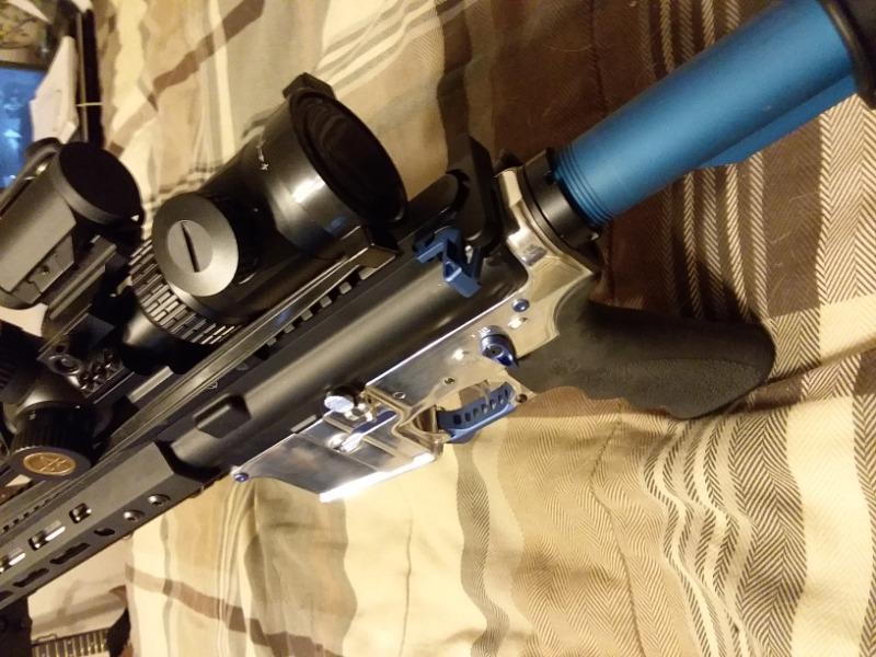 Strike Industries Extended Charging Handle Latch - Blue - Customer Photo From Guy Bartlett