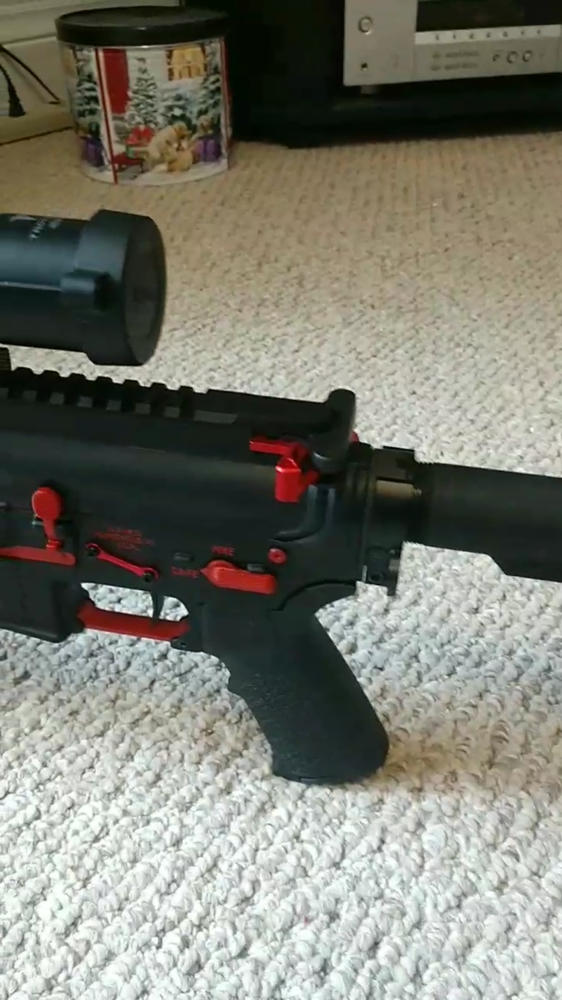 Strike Industries Extended Charging Handle Latch - Red - Customer Photo From Thomas Boyd