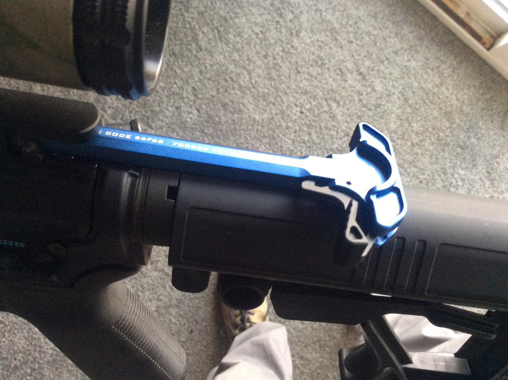 Strike Industries Extended Latch Charging Handle - Blue - Customer Photo From Brian Nelson