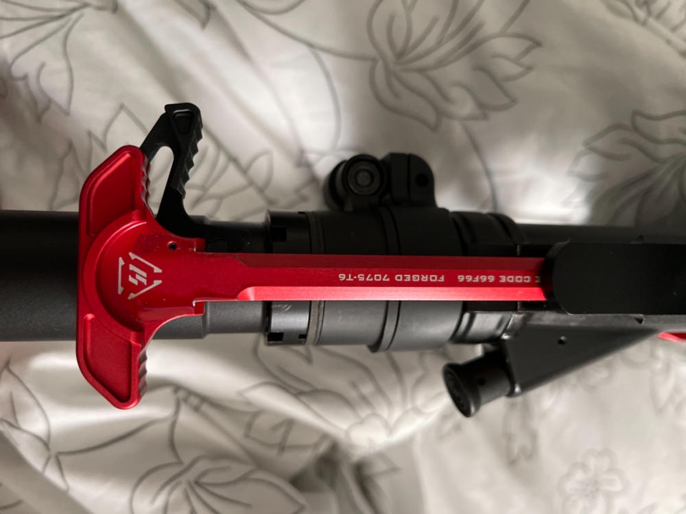 Strike Industries Extended Latch Charging Handle - Red - Customer Photo From Nicholas Legamaro