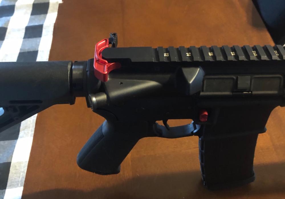 Strike Industries Extended Latch Charging Handle - Red - Customer Photo From B. Chandler 