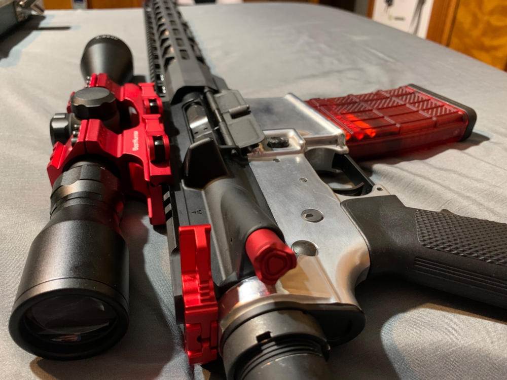 Strike Industries Forward Assist Kit - (Black, Blue, FDE, Red, Grey) - Red - Customer Photo From Kris Deconti