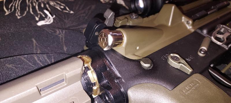 Strike Industries AR Hex Forward Assist - Gold - Customer Photo From Eugene Anderson