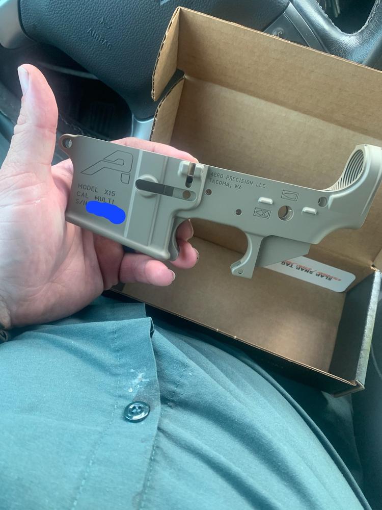 Aero Precision AR-15 Stripped Lower Receiver Gen 2 - FDE Cerakote (BLEM) - Customer Photo From Charles Monnin