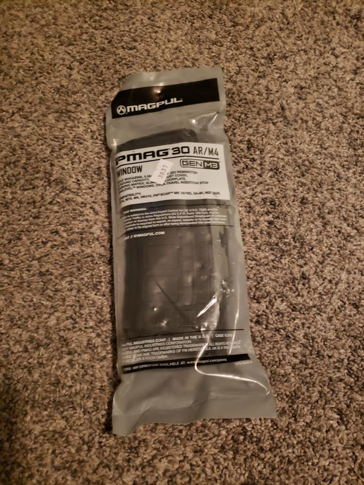 Magpul PMAG M3 5.56 Window 30RD - Black - Customer Photo From JOSEPH KELLER