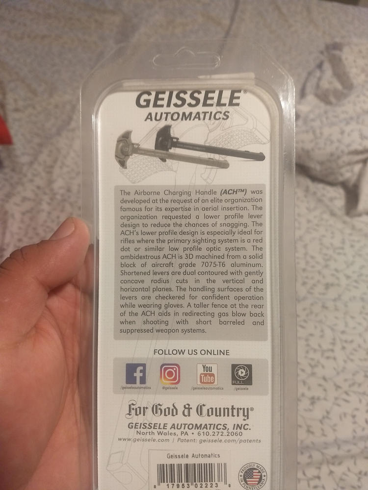 Geissele Airborne Charging Handle - DDC - Customer Photo From Alexis Rivera