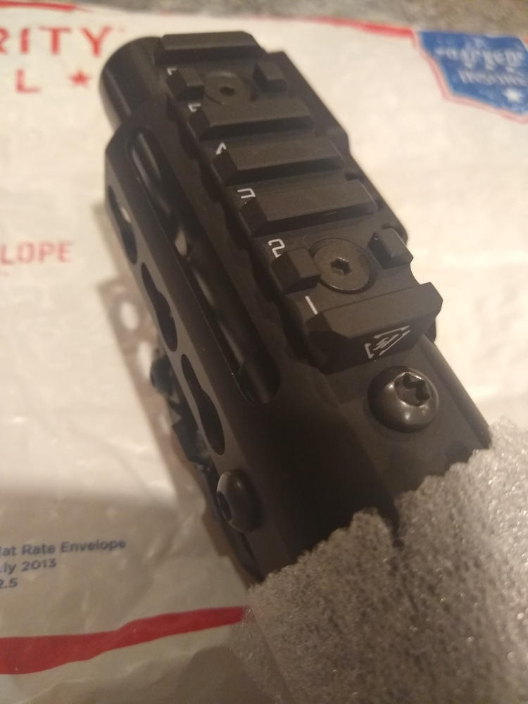 Strike Industries Link Rail Section 6 Slots Fits Most KeyMod & M-Lok Version Mounting Surfaces - Black - Customer Photo From Philip Chang