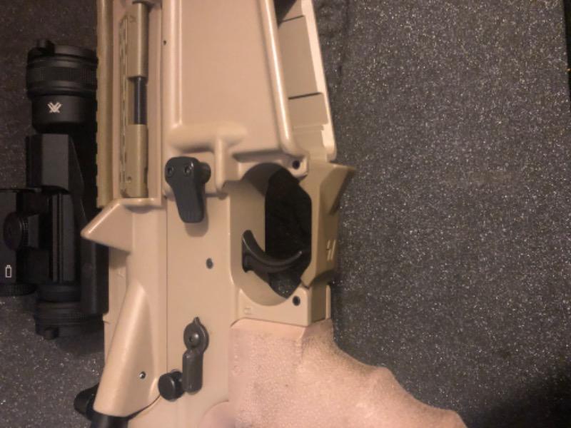 Strike Industries M4/AR-15 Fang Trigger Guard with Magwell Feature - FDE - Customer Photo From Aaron Myers