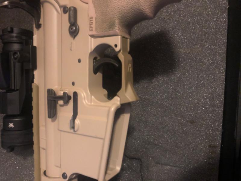 Strike Industries M4/AR-15 Fang Trigger Guard with Magwell Feature - FDE - Customer Photo From Aaron Myers