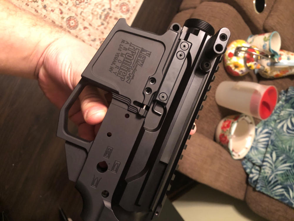 New Frontier Pistol Caliber Billet AR-9/45 Side Charging Upper with LRBHO - Customer Photo From Josh Sears