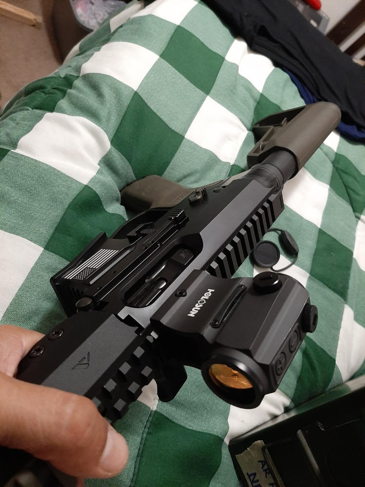 New Frontier Pistol Caliber Billet AR-9/45 Side Charging Upper with LRBHO - Customer Photo From Wilmer Parker