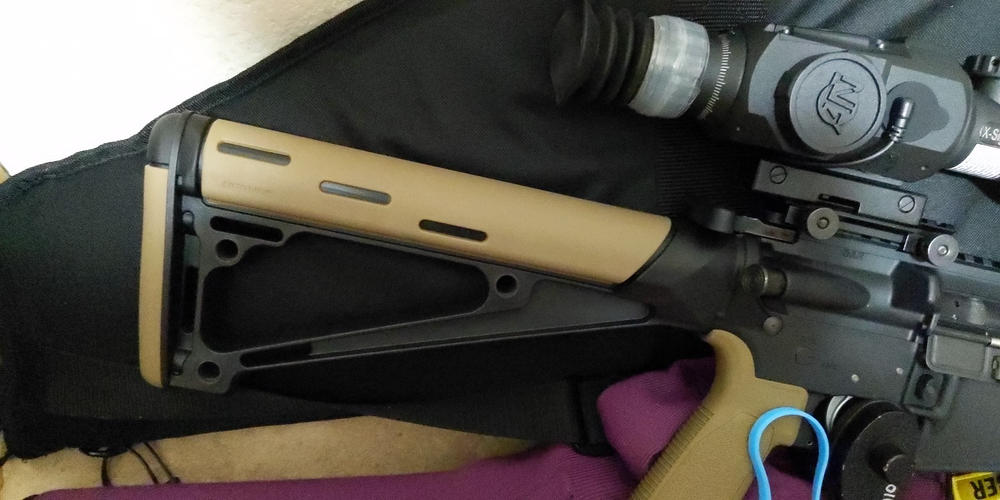 Hogue Overmold Fixed Stock - FDE - Customer Photo From B Plante