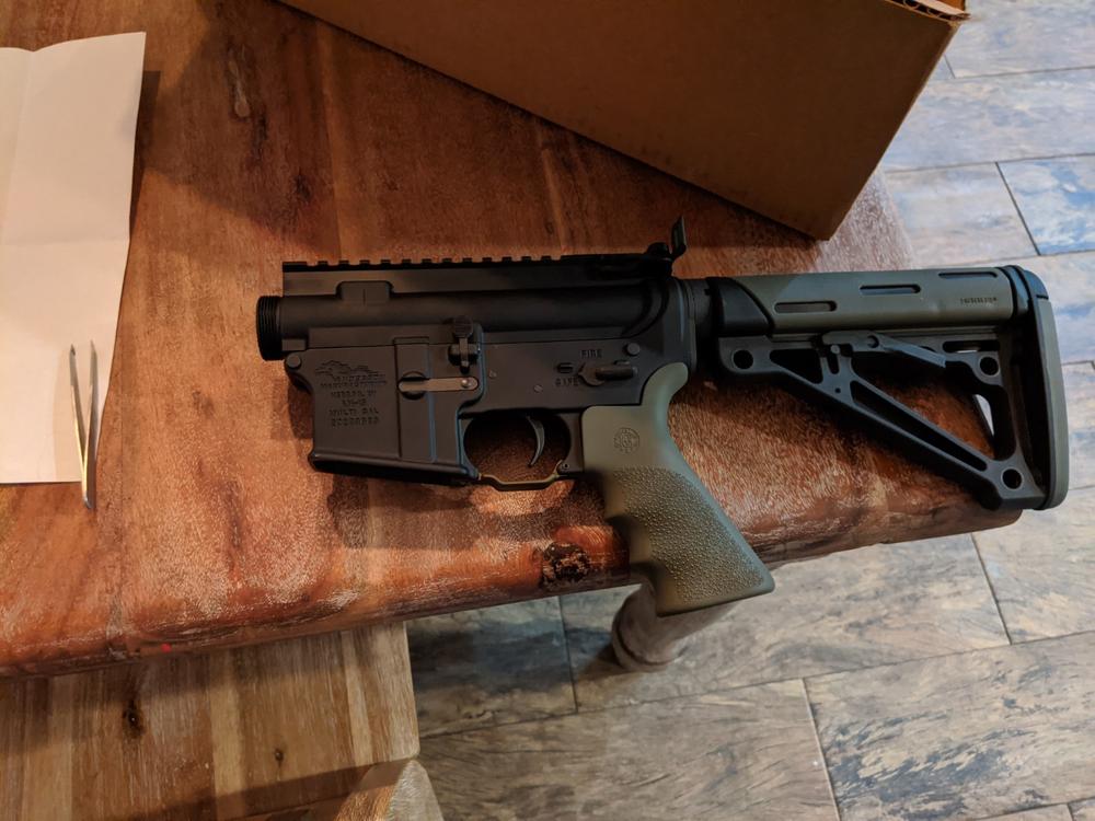 Dirty Bird AR-15 Carbine Hogue Lower Build Kit Minus FCG - Customer Photo From Hollie Widner