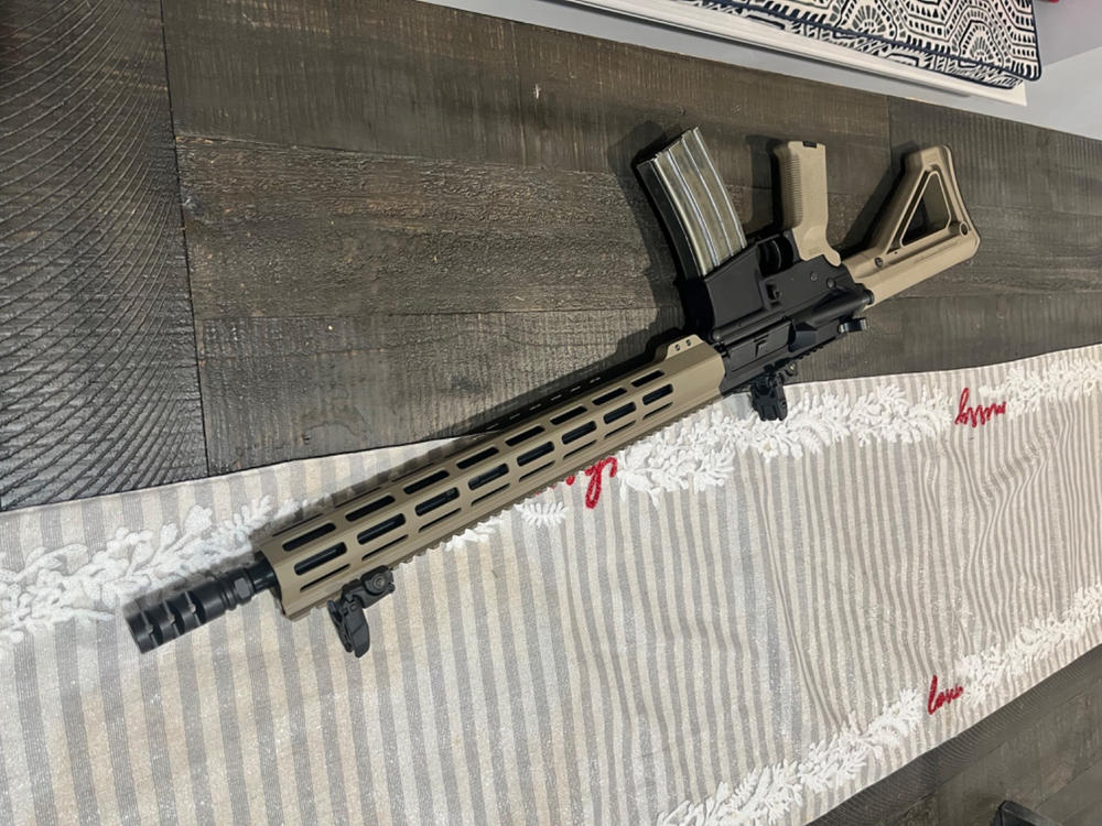 NBS 16" 5.56 Gov / SOCOM Midlength M-LOK Upper Assembly - FDE - Customer Photo From Eric Finelli