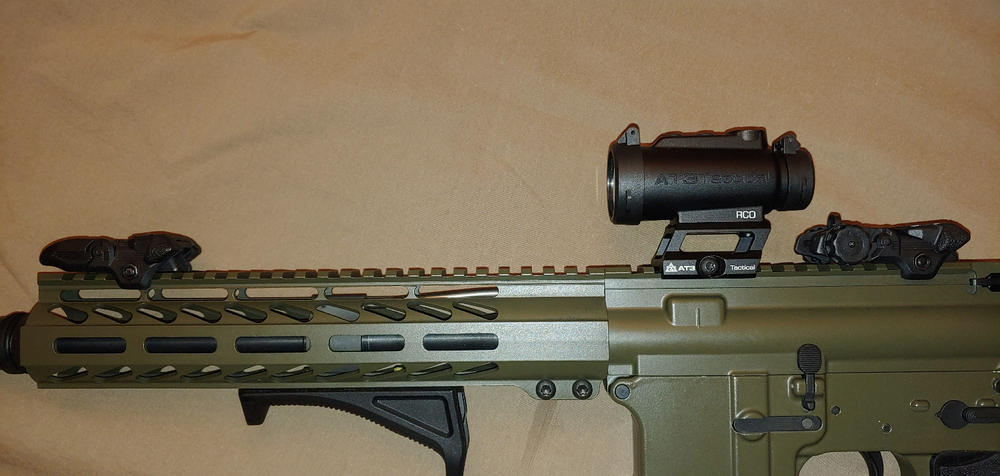 Presma AR-15 Flip-Up Sight Set - OD Green - Customer Photo From Gerald Von Loh