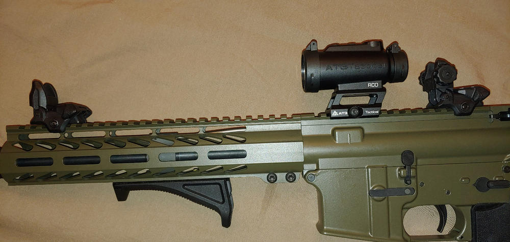 Presma AR-15 Flip-Up Sight Set - OD Green - Customer Photo From Gerald Von Loh