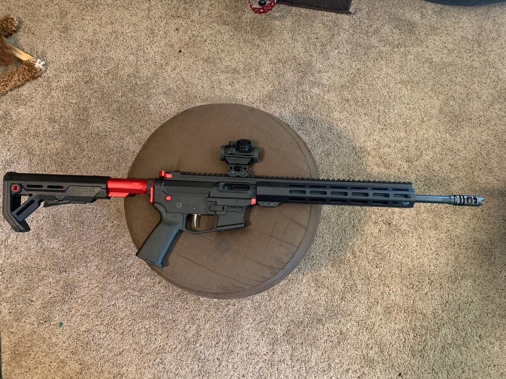 Strike Industries  MOD-1 Stock (Black, FDE, Red, Blue) - Black/Red - Customer Photo From Nick Micola