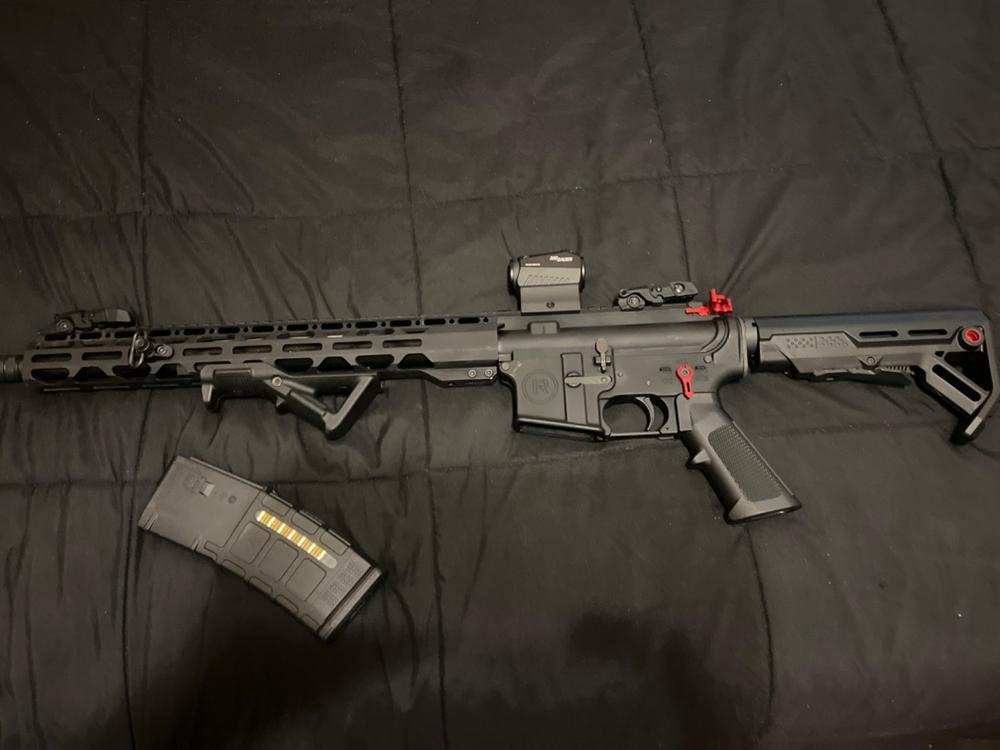 Strike Industries  MOD-1 Stock (Black, FDE, Red, Blue) - Black/Red - Customer Photo From Hayden Gamblin