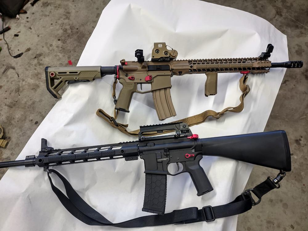 Strike Industries  MOD-1 Stock (Black, FDE, Red, Blue) - FDE/Red - Customer Photo From Chris Engel