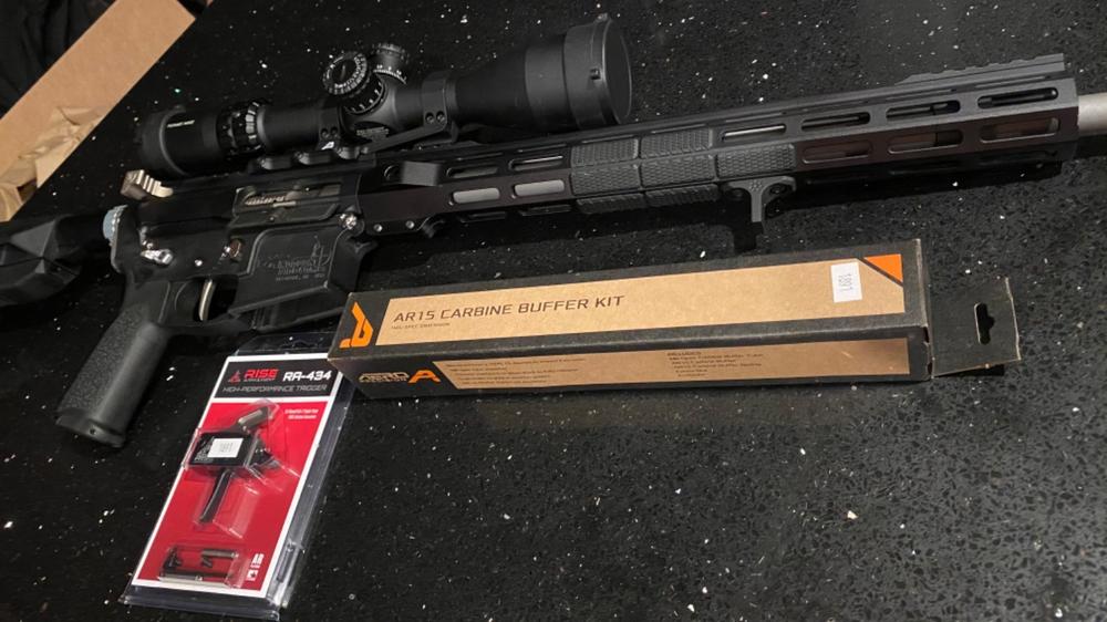 Aero Precision AR-15/M4 Carbine Buffer Kit, No Stock, H2 Buffer - Customer Photo From Donovan Brink