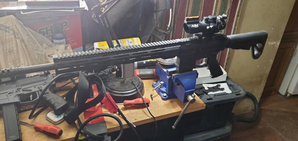 Aim Sports 4X32 Tri Illuminated Scope w/Fiber Optic Sight Mil-Dot Reticle - Customer Photo From daniel koss