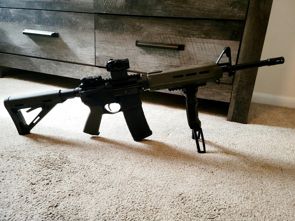 UTG D Grip with Ambi. Quick Release Deployable Bipod, Black - Customer Photo From Timothy Stuart