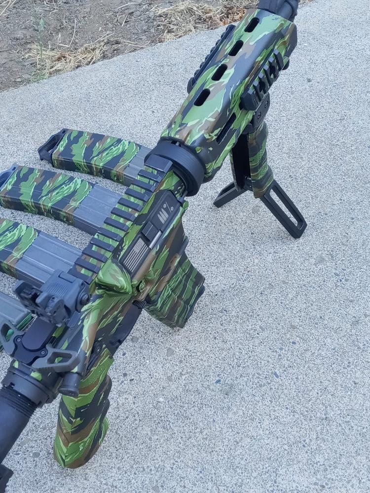 UTG D Grip with Ambi. Quick Release Deployable Bipod, Black - Customer Photo From John