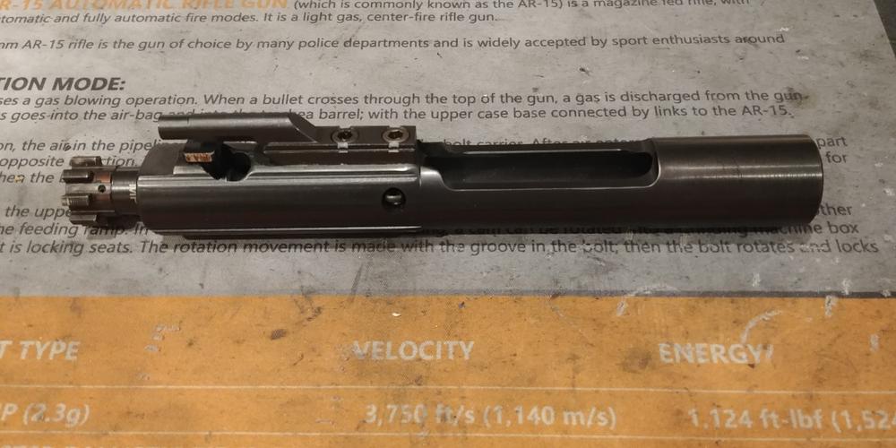 NBS .223/5.56 Bolt Carrier Group - Black Nitride - Customer Photo From David Peterson