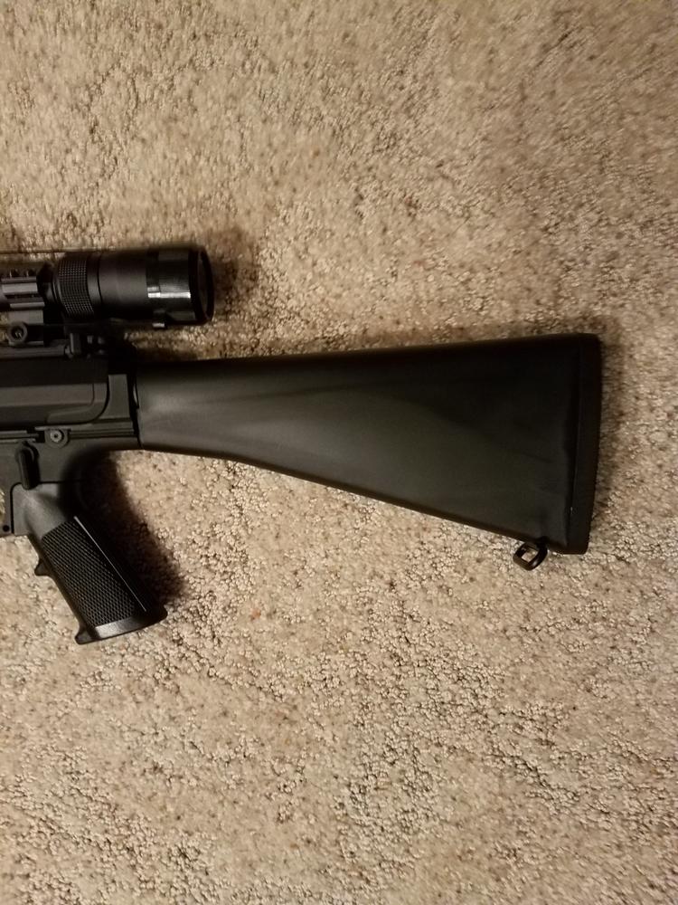 UTG AR308 A2 Style Fixed Buttstock Complete Assembly - Black - Customer Photo From David Bosch