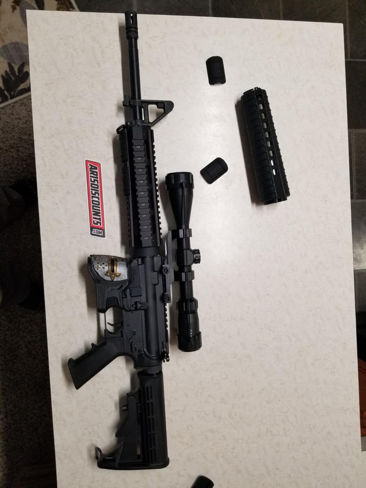 UTG PRO Model 4/AR-15 Mid Length Drop-in Quad Rail, Black - Customer Photo From Joe Ronsley