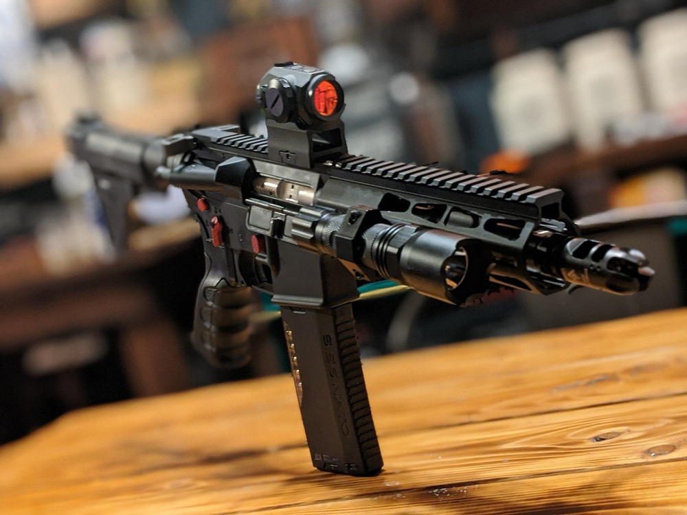 UTG M-LOK Ultra Slim Handstop - Red - Customer Photo From Ronald Murrey-may