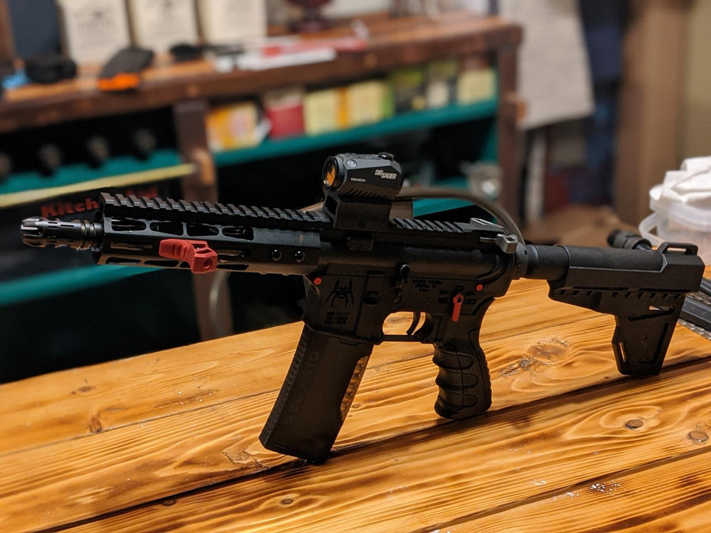 UTG M-LOK Ultra Slim Handstop - Red - Customer Photo From Ronald Murrey-may