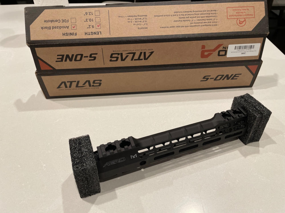 Aero Precision ATLAS S-ONE Free Float M-LOK Handguard - Black, 9" - Customer Photo From Jordan Wood