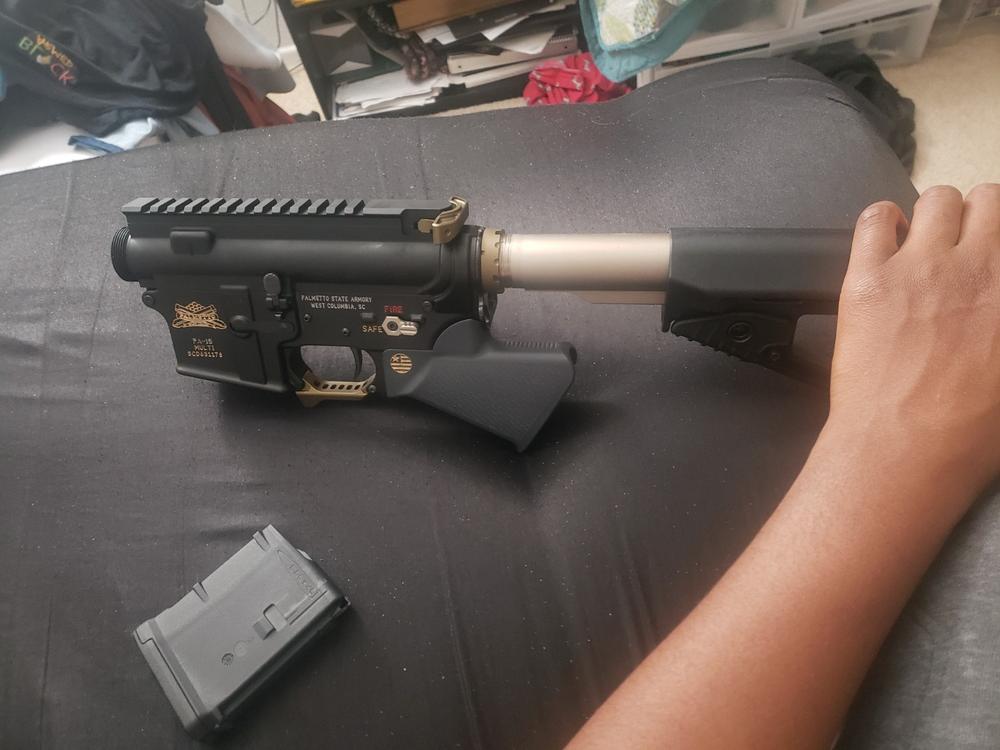 Velocity Drop-in Trigger for AR-15 - Curved - 4lb - Customer Photo From Stephanie Obi