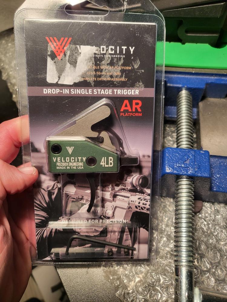 Velocity Drop-in Trigger for AR-15 - Curved - 4lb - Customer Photo From Joshua Smith